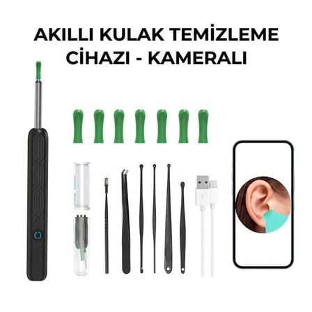 Özel Üretim Kişisel Bakım Akıllı Kulak Temizleme Cihazı - Kameralı - WiFi ve Mobil Uygulama Uyumlu
