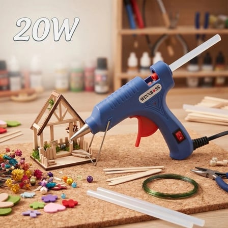 Özel Üretim Pratik Hızlı Isınan 20W Sıcak Silikon Tabancası Küçük Boy 75 mm Mum Silikon Uyumlu