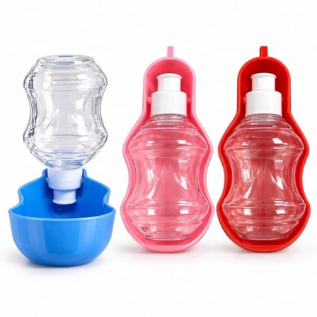 Özel Üretim Seyahat Pratik Köpek Kedi Evcil Hayvan Su Matarası - 250 ml - Taşınabilir - Plastik