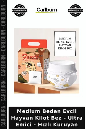 Özel Üretim Köpek Külot Bezi Medium Beden Evcil Hayvan Kilot Bez - Ultra Emici - Hızlı Kuruyan