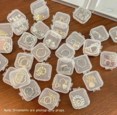 Mini takı kutusu 20 adet düzenli yüzükler küpeler 