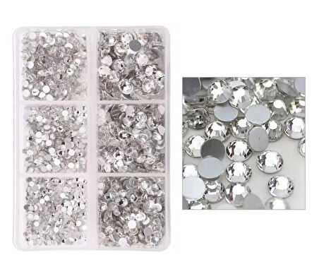 Protez Tırnak Süsleme Taşi Silver ; Nail Art Taşi 