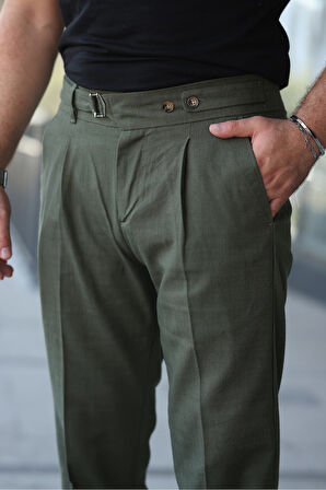 Tasarım İtalyan Model Keten Pantolon
