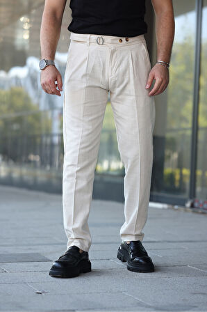 Tasarım İtalyan Model Keten Pantolon