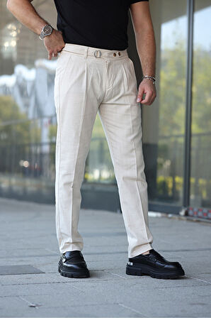 Tasarım İtalyan Model Keten Pantolon