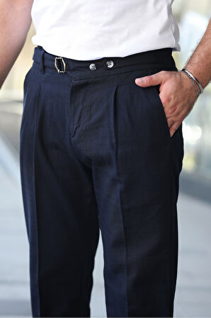 Tasarım İtalyan Model Keten Pantolon