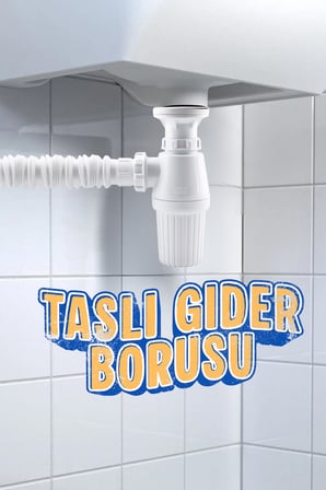 2 AD Körüklü Lavabo Sifonu Taslı Sökülebilir Mutfak Banyo Gider Borusu 38 cm Pis Su Tahliye Hortumu