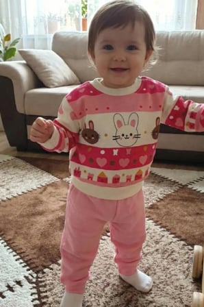 Kız Bebek Takım Pamuklu Uzun Kollu Alt Üst
