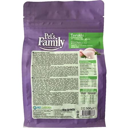 Pets Family Super Premium Tavuklu Yavru Kedi Maması 500 G