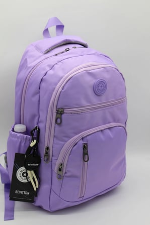 1710 Lila Suya Dayanıklı Kumaş Okul Çantası Unisex Okul Sırt Çantası