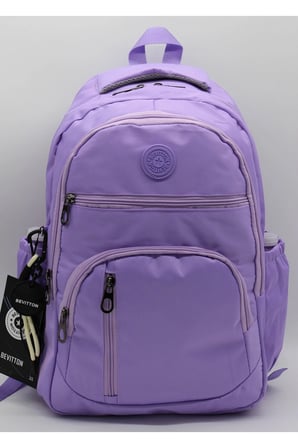 1710 Lila Suya Dayanıklı Kumaş Okul Çantası Unisex Okul Sırt Çantası