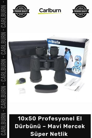 #Dürbün Su Geçirmez Nikula 10x50 Profesyonel El Dürbünü – Mavi Mercek – Süper Netlik – 1000m/56m