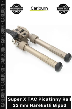 #Bipod Taktik Sağlam Alüminyum Katlanır Super X TAC Picatinny Rail 22 mm Hareketli Bipod