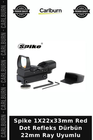 Spike 1X22x33mm Red Dot Refleks Dürbün 22mm Ray Uyumlu Kamp Ürünü Nişan Aleti Avcılık Gereci