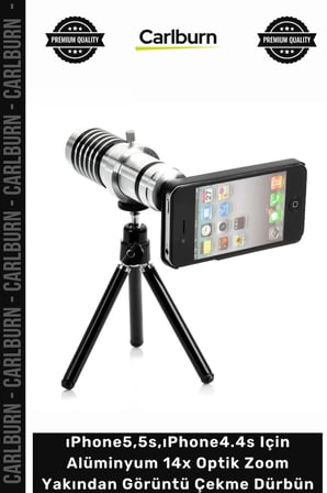 Özel Üretim Lens ıPhone5/5s/ıPhone4/4s Alüminyum 14x Optik Zoom Yakından Görüntü Çekme Dürbün
