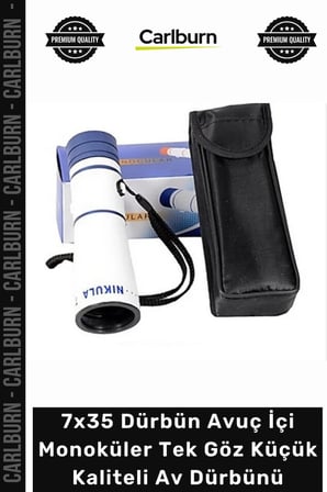 #Dürbün Kompakt Ergonomik Net 7x35 Dürbün Avuç İçi Monoküler Tek Göz Küçük Kaliteli Av Dürbünü