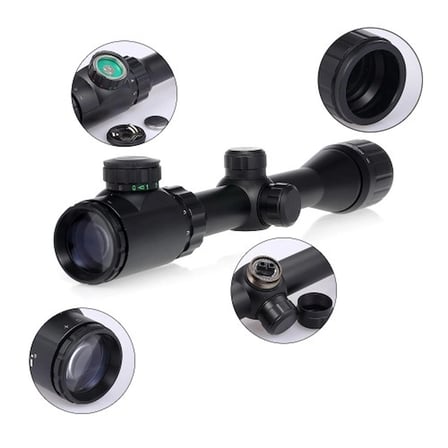 #Dürbün Profesyonel Zoom Avcı 39x32AOEG Çift Işık Kırmızı Yeşil Kaynaklı Tüfek Dürbünü