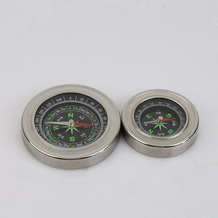 Nikula-Yuvarlak Metal Kasa Dayanıklı Pusula 80mm Keşif Aracı Yürüyüş Malzemesi Kampçi Ekipmanı