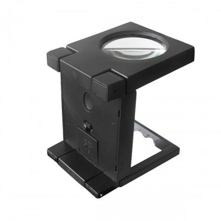#Büyüteç Masaüstü 2 Ledli Proje Okuma Katlanır Plastik Led ışıklı Test Cihazı Büyüteç 25x90mm