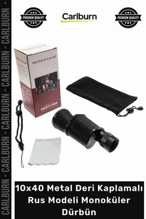 #Dürbün Baigish Profesyonel Net Görüntü Kaliteli 10x40 Metal Deri Kaplamalı Rus Modeli Monoküler