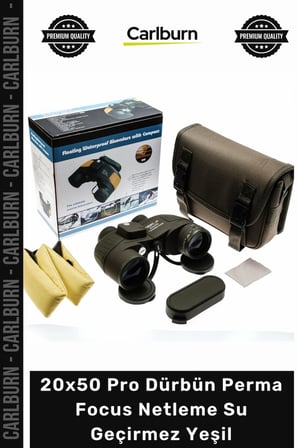 #Dürbün Askeri Pusulalı Bak4 Hd Profesyonel 20x50 Pro Dürbün Perma Focus Netleme Su Geçirmez Yeşil