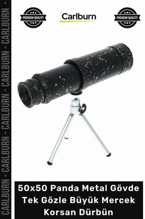 #Dürbün Profesyonel Kaliteli Zoomlu 50x50 Panda Metal Gövde Tek Gözle Büyük Mercek Korsan Dürbün