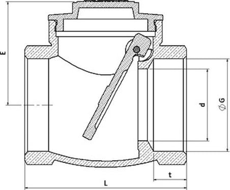 Çalparalı Çekvalf 1 1/4'' DN32 PN16 Klepsan Sarı Metal