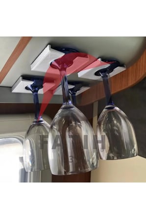 Tekne Karavan Için Şarap Bardağı Tutucusu Özel Tasarım Marin Şaraplık