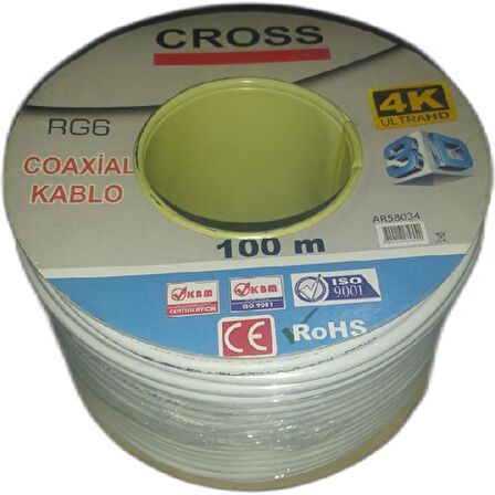 Cross Çanak Anten Kablosu Rg6 U4 (64TEL)