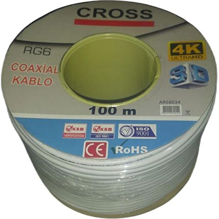 Cross Çanak Anten Kablosu Rg6 U4 (64TEL)