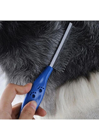 Bak Gel Al Tüy Açıcı Kedi Köpek Tarağı Tek Taraflı Metal Dişli Evcil Hayvan Bakım Fırçası