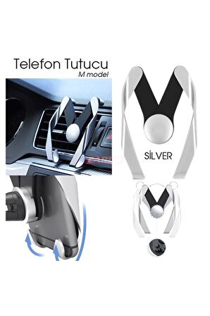 Carub Telefon Tutucu Izgaraya Geçmeli Silver