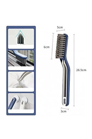 2 Si 1 Arada Kıl Cımbızı Ve Detay Temizlik Fırçası Derz Zemin Fayans Banyo Mutfak Oluk Fırçası