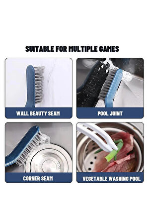 2 Si 1 Arada Kıl Cımbızı Ve Detay Temizlik Fırçası Derz Zemin Fayans Banyo Mutfak Oluk Fırçası