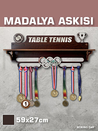 Masa Tenisi Sporcu Madalya Askısı L / Tennis Sporcu Ödül Duvar Askılı Madalyalık, Tutucu