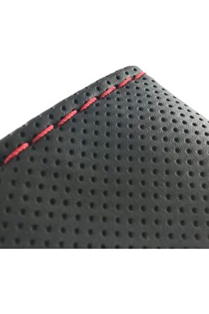 Peugeot Partner Tepee Dikmeli Direksiyon Kılıfı Noktalı Kırmızı Ipli (11cm)