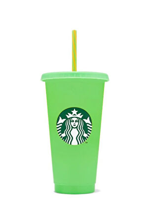 Starbucks Yeniden Kullanılabilir Soğuk İçecek Bardağı Yeşil - Renk Değiştirme Özellikli- 473ml