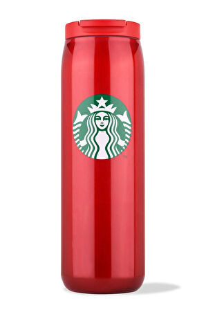 Starbucks Kırmızı Parlak Paslanmaz Çelik Termos 473 ml