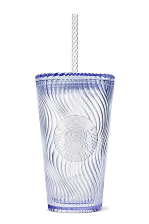 Starbucks Mor Renkli Pipetli Plastik Soğuk İçecek Bardağı-473 ml