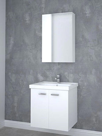 Denko Terra 65 cm Beyaz Banyo Dolabı