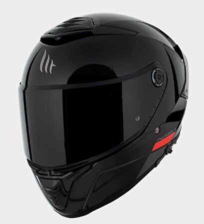 MT Thunder 4SV Solid A11 Şeffaf Vizörlü Kask Parlak Siyah L