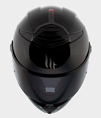MT Thunder 4SV Solid A11 Şeffaf Vizörlü Kask Parlak Siyah L