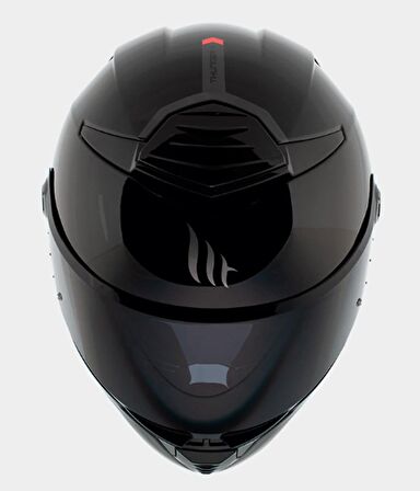 MT Thunder 4SV Solid A11 Şeffaf Vizörlü Kask Parlak Siyah 2XL