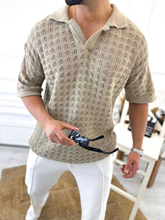 T-Shirt Nefes Alabilen Terletmez Polo Yaka Tshirt Slim Fit Tişört