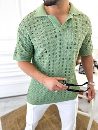 T-Shirt Nefes Alabilen Terletmez Polo Yaka Tshirt Slim Fit Tişört