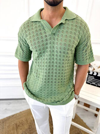 T-Shirt Nefes Alabilen Terletmez Polo Yaka Tshirt Slim Fit Tişört