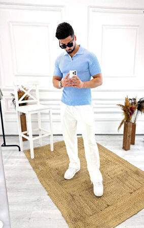 Tişört Nefes Alabilen Terletmez Yumuşak Dokulu T-Shirt Polo Yaka Slim Fit Tshirt