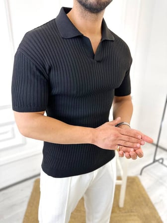 Tişört Nefes Alabilen Terletmez Yumuşak Dokulu T-Shirt Polo Yaka Slim Fit Tshirt