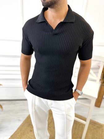 Tişört Nefes Alabilen Terletmez Yumuşak Dokulu T-Shirt Polo Yaka Slim Fit Tshirt