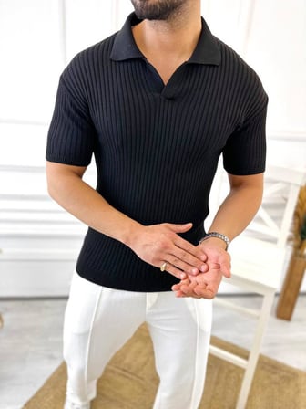 Tişört Nefes Alabilen Terletmez Yumuşak Dokulu T-Shirt Polo Yaka Slim Fit Tshirt